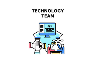 Technology team icon vector illustration