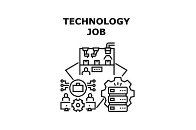 Technology job icon vector illustration