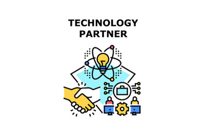 Technology partners icon vector illustration