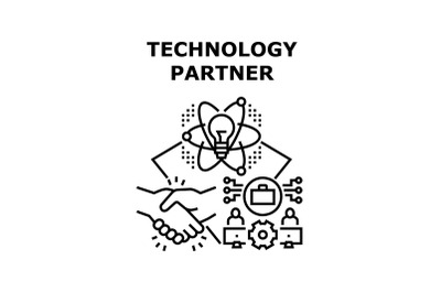 Technology partners icon vector illustration