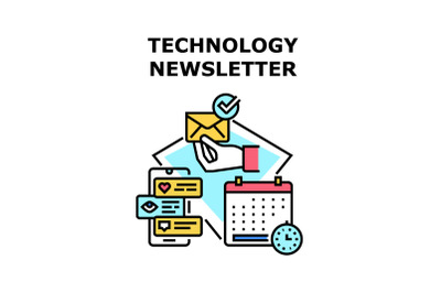 Technology newsletter icon vector illustration