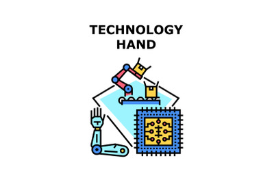 Technology hand icon vector illustration