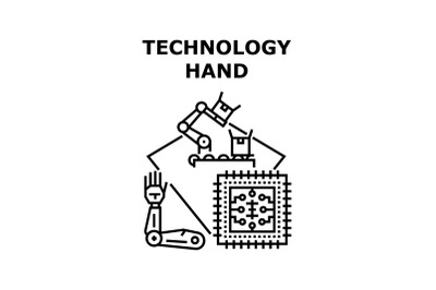 Technology hand icon vector illustration