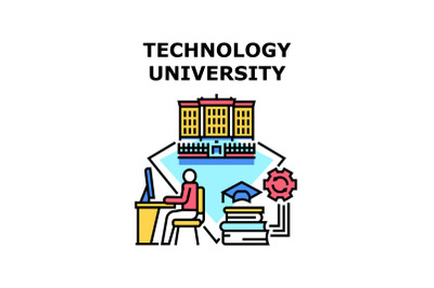 Technology university icon vector illustration