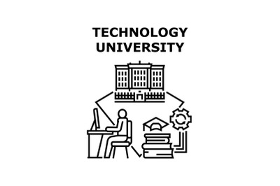 Technology university icon vector illustration