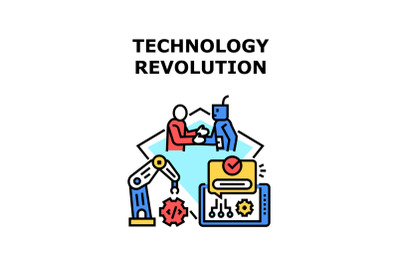 Technology revolution icon vector illustration