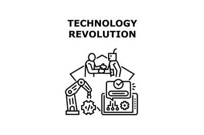 Technology revolution icon vector illustration