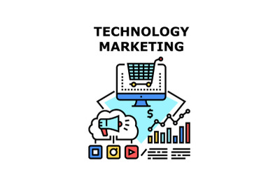 Technology marketing icon vector illustration