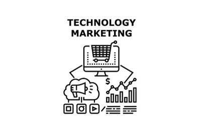 Technology marketing icon vector illustration