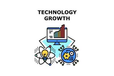 Technology growth icon vector illustration