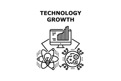 Technology growth icon vector illustration