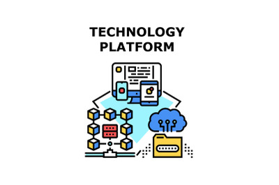 Technology platform icon vector illustration