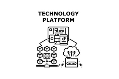 Technology platform icon vector illustration