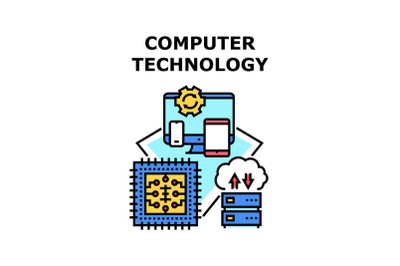 Computer Technology icon vector illustration