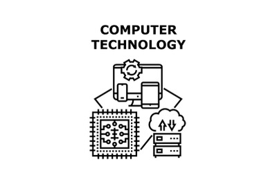 Computer Technology icon vector illustration