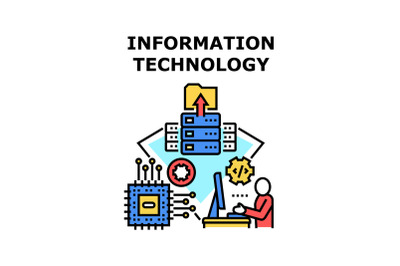 Information Technology icon vector illustration