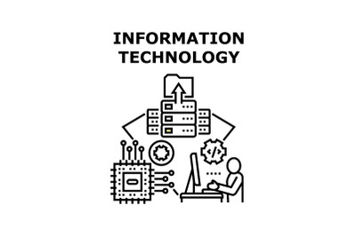 Information Technology icon vector illustration