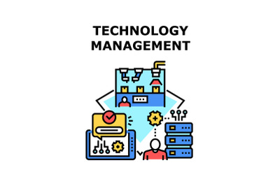 Technology management icon vector illustration