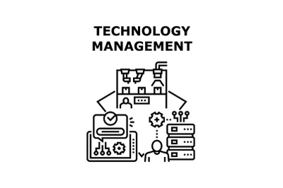 Technology management icon vector illustration