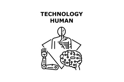 Technology human icon vector illustration