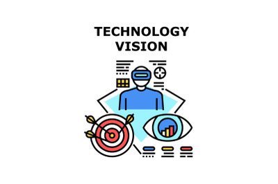 Technology vision icon vector illustration