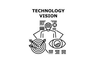 Technology vision icon vector illustration