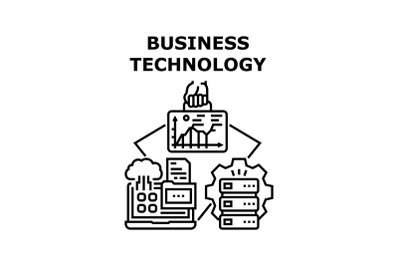 Business Technology icon vector illustration