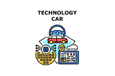 Technology car icon vector illustration