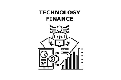 Technology finance icon vector illustration