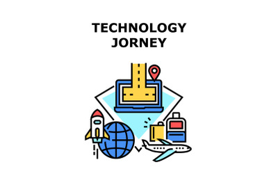 Technology jorney icon vector illustration