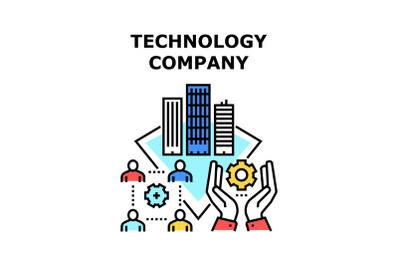 Technology company icon vector illustration