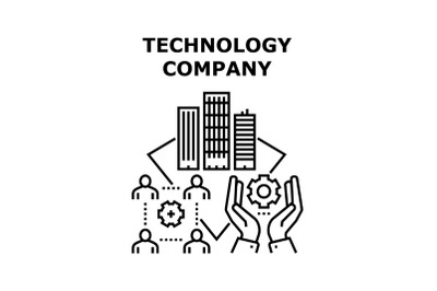 Technology company icon vector illustration