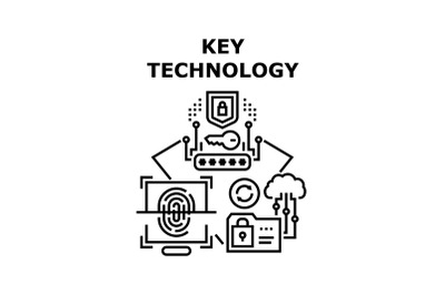 Key Technology icon vector illustration