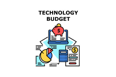 Technology budget icon vector illustration