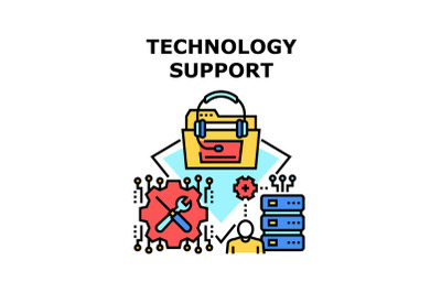 Technology support icon vector illustration