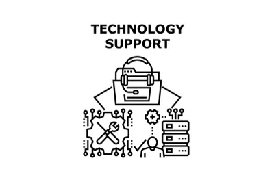 Technology support icon vector illustration