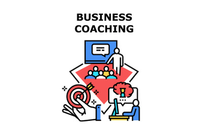 Business Coaching Event Concept Color Illustration
