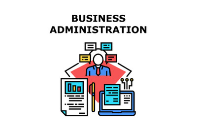 Business Administration Concept Color Illustration