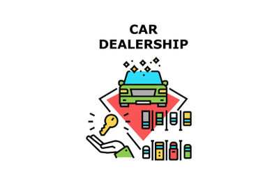 Car Dealership Vector Concept Color Illustration