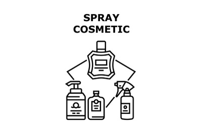 Spray Cosmetic Vector Concept Color Illustration
