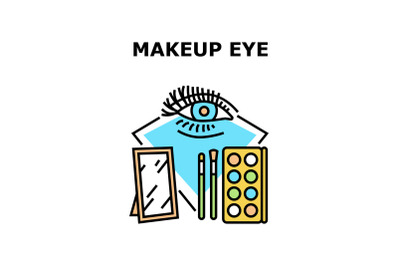 Makeup Eye Accessory Concept Color Illustration