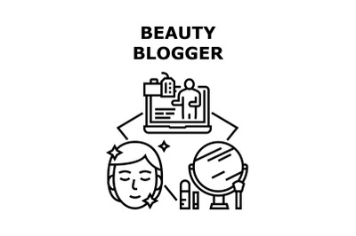 Beauty Blogger Vector Concept Color Illustration