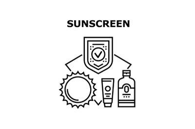Sunscreen Cream Vector Concept Color Illustration