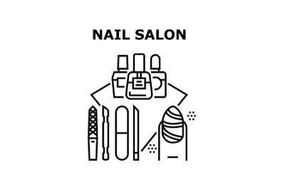 Nail Salon Treat Vector Concept Color Illustration