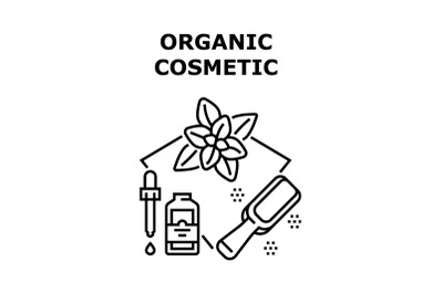 Organic Cosmetic Vector Concept Color Illustration