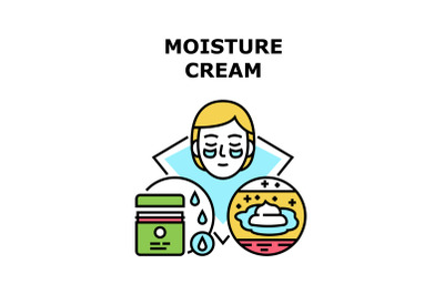 Moisture Cream Vector Concept Color Illustration
