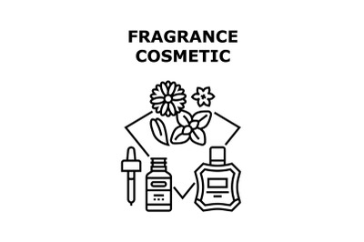 Fragrance Cosmetic Concept Black Illustration