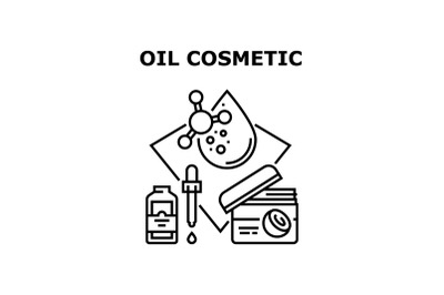 Oil Cosmetic Vector Concept Black Illustration