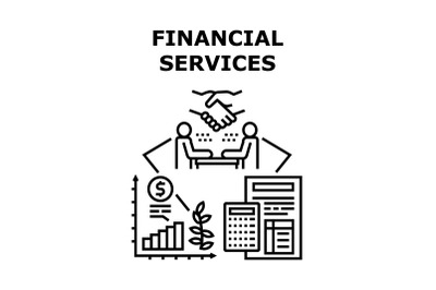 Financial Services Concept Color Illustration