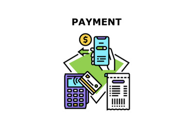 Payment Service Vector Concept Color Illustration